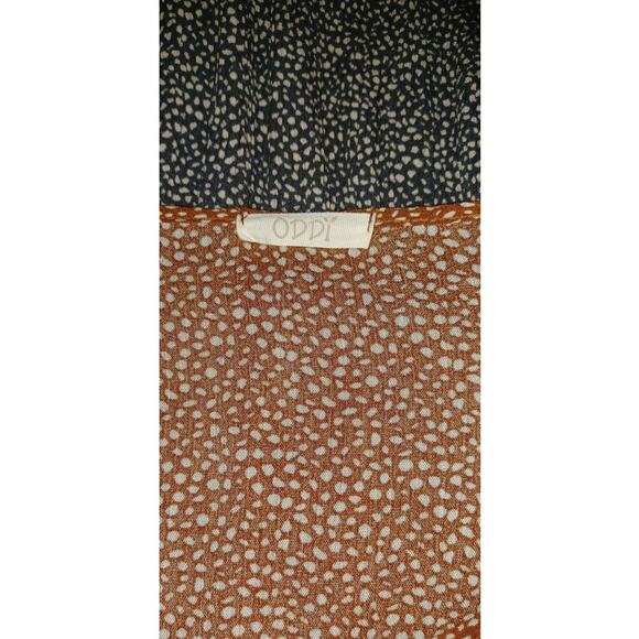 ODDI Color Blocked Tunic Ribbed Flowy Tiered Boho Top Size 2XL Rust Beige Blue - Picture 6 of 8